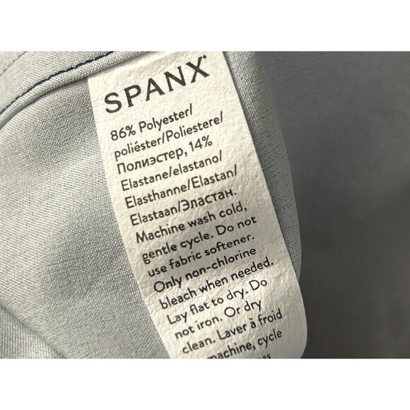 Spanx Blue Floral Sunshine Sleeveless Zip Up Blouse Shapewear Tank 1X UPF 50 - Picture 4 of 5